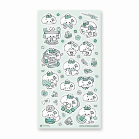 lightweight vegan Stickii Little Zombie Pup Sticker Sheet