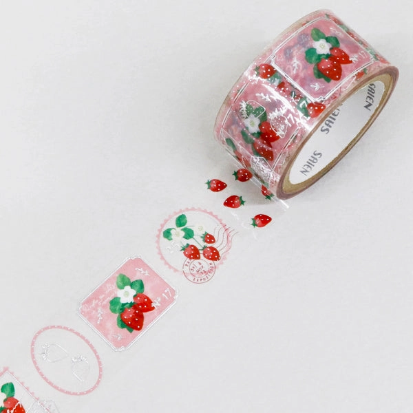classic paper Strawberry Stamp Story Clear Tape