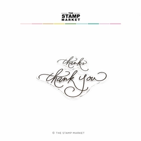 cool Super Scripty Thank You Stamp