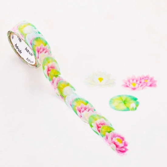 adjustable muted Water Lily Washi Roll Sticker
