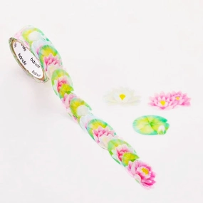 adjustable muted Water Lily Washi Roll Sticker