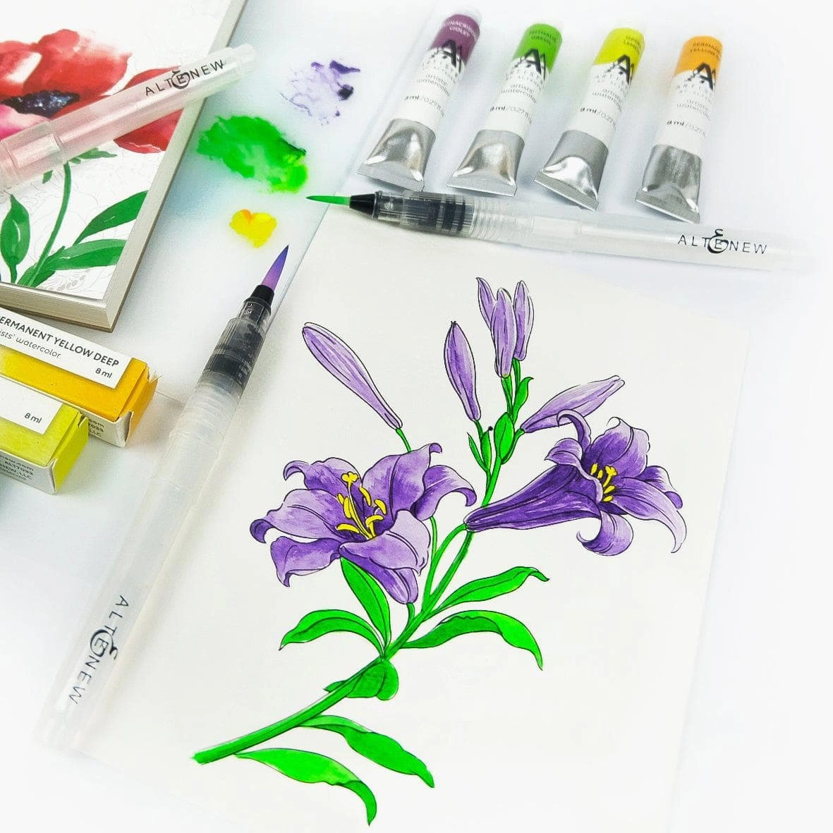 Watercolor Brush - Medium loose