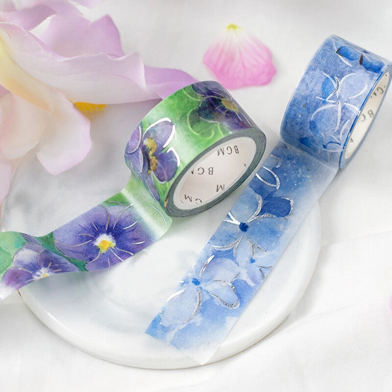 Watercolor Flower Violet Washi Tape Bgm popular