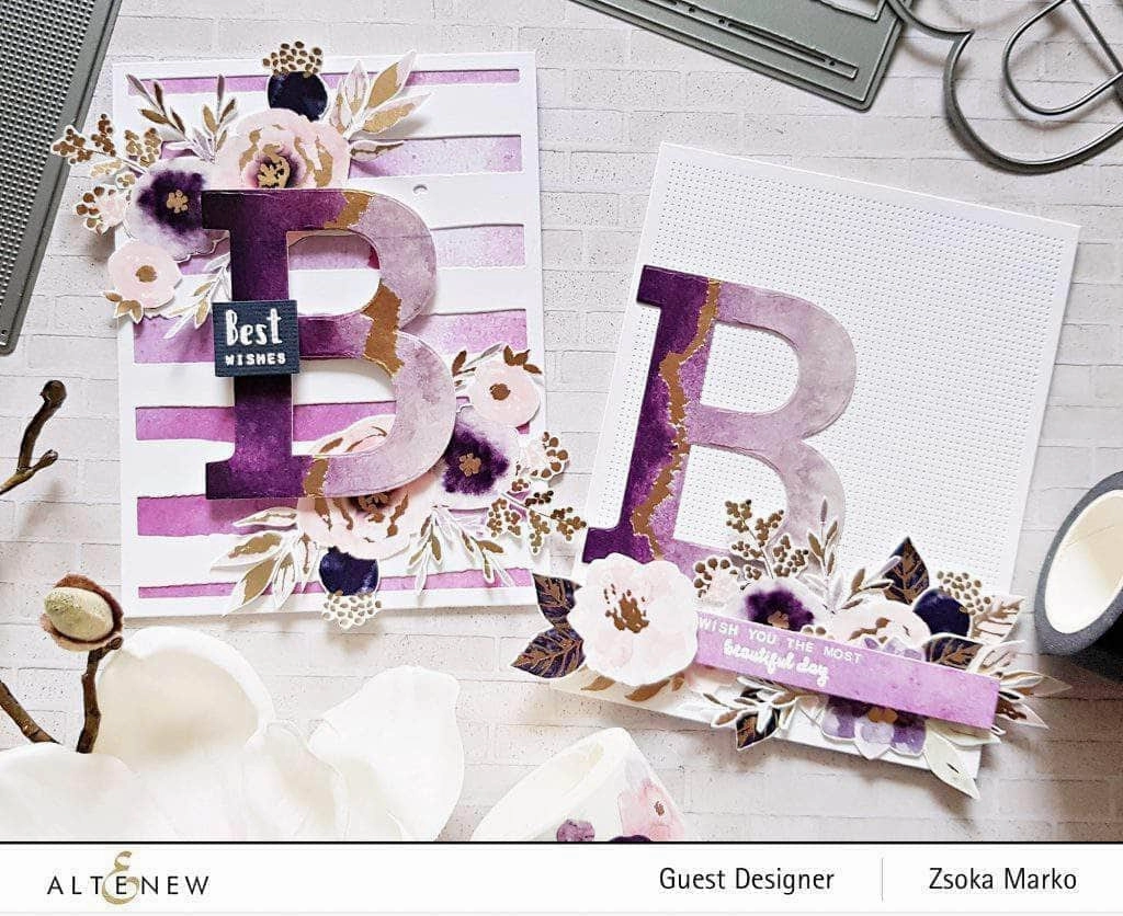 Watercolor Stripes Cover Die automatic round