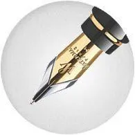 Waterman Expert Black Lacquer & Gold Fountain Pen short