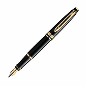 Waterman Expert Black Lacquer & Gold Fountain Pen biodegradable limited
