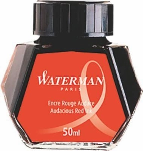 Waterman Audacious Red Bottled Ink shockproof