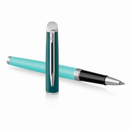 compact superior Waterman Hemisphere Light Green With Chrome Trim Rollerball Pen