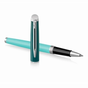 compact superior Waterman Hemisphere Light Green With Chrome Trim Rollerball Pen
