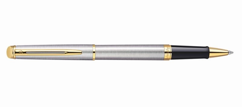 Waterman Hemisphere Stainless Steel & Gold Rollerball Pen trendy musthave