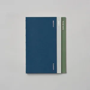 durable refined 3 In 1 Planner Petite A6 - Blue - Monthly/Weekly/To Do Note