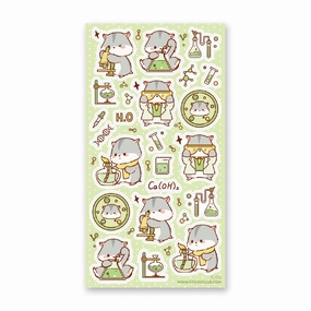 Hamster Chemists Sticker Sheet collectible collapsible