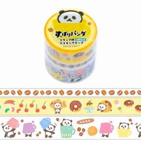 seasonal eco Panda Cafe Washi Tapes Set Of 3