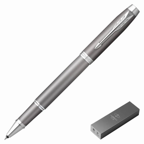 synthetic elegant Parker Im Writing Rituals Rollerball Pen - Grey Chrome Trim