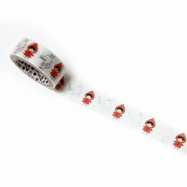 Red Riding Hood And A Wolf Foil Washi Tape ? Shinzi Katoh Design quality