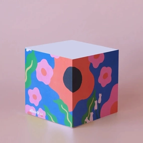 set Wavy Daisy Sticky Note Cube Pad