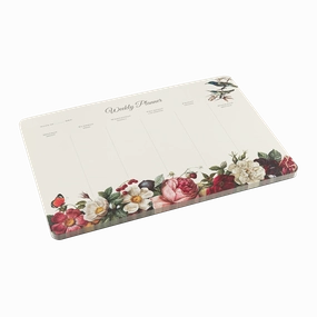 small lightweight Weekly Desk Planner Roses