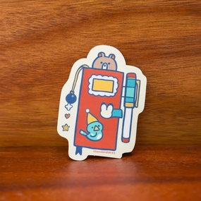 linen Weekly Journal Holographic Vinyl Sticker