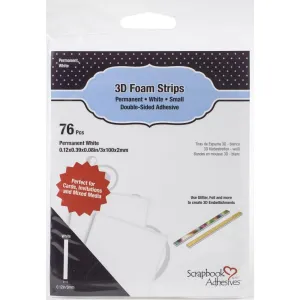 White 3D Foam Strips 76/Pkg earthy