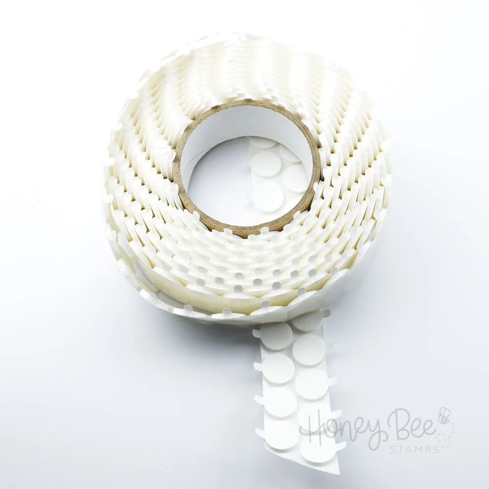 White Foam Dots With Easy Release Tab 3/4" X 1/8" - 500Pk gift stackable