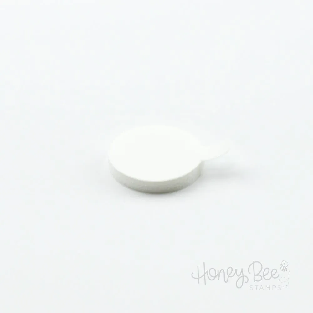 White Foam Dots With Easy Release Tab 3/4" X 1/8" - 500Pk deluxe