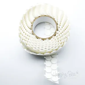 superior White Foam Dots With Easy Release Tab 3/4" X 1/8" - 500Pk