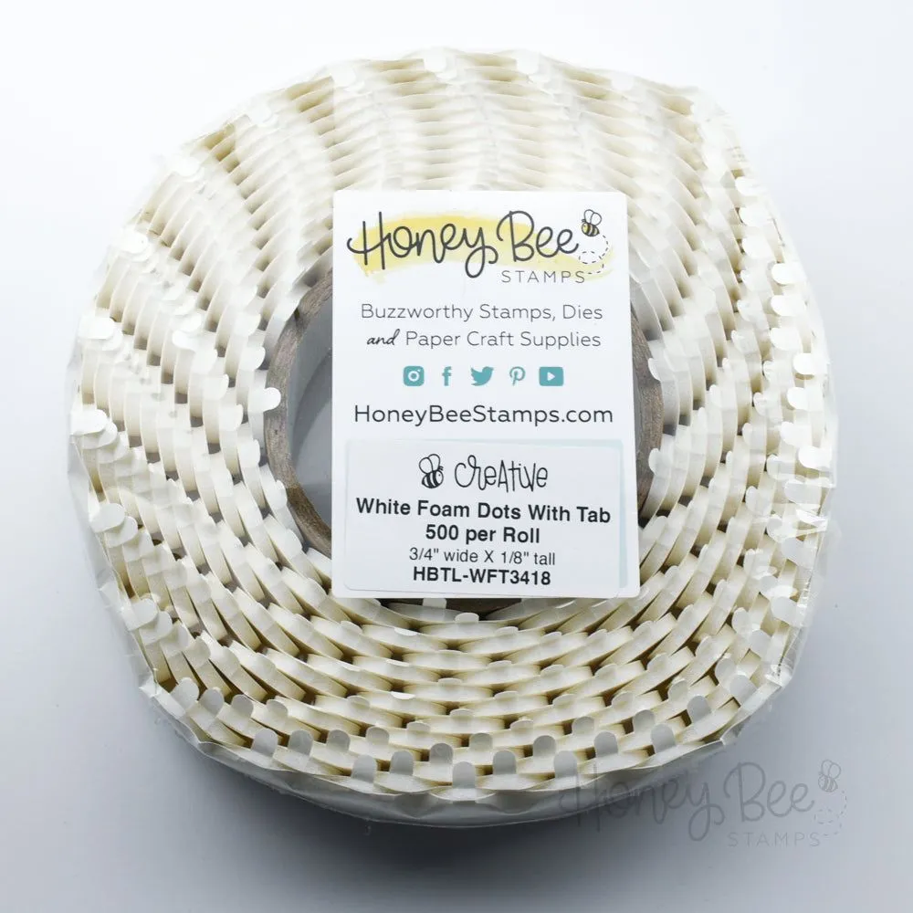 synthetic White Foam Dots With Easy Release Tab 3/4" X 1/8" - 500Pk
