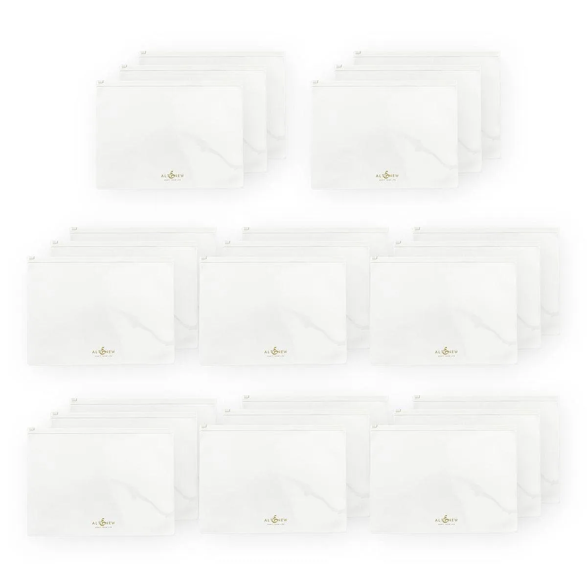 finest White Zip 'N' Keep Pouches Bundle (24 Pcs)