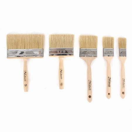 White Bristle Flat Paintbrush budget