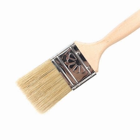 strong White Bristle Flat Paintbrush