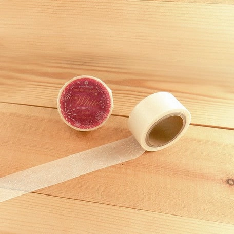 White Hanabi Washi Tape Yano Design shiny fiber