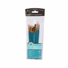 White Taklon Paintbrushes - Set Of 7 musthave