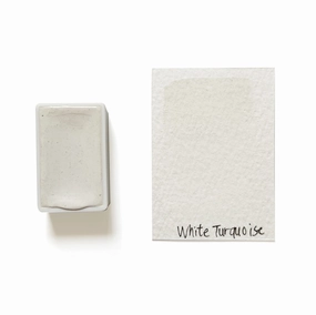 White Turquoise (Mineral) - Artist Grade Handmade Honey Based Watercolor Paint Full Pan 3.2Ml plastic