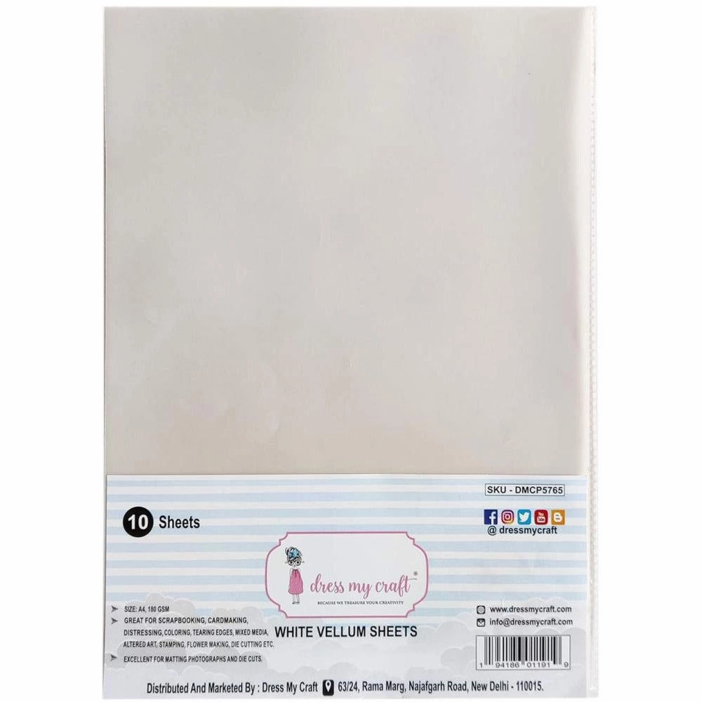 matte White Vellum Sheets - 10 Pkg