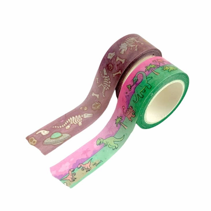 Dinosaur Pack Japanese Washi Tape Set Of 2 everyday superior