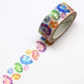 biodegradable mini Drop Jewelry Gem Washi Tape Saien