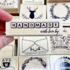 Handmade With Love By Scrabble Rubber Stamp small