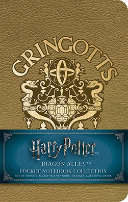 Harry Potter: Diagon Alley Pocket Notebook Collection (Set Of 3) neutral ergonomic