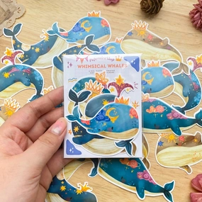Paperaicashop Whimsical Whales Sticker Pack classic short