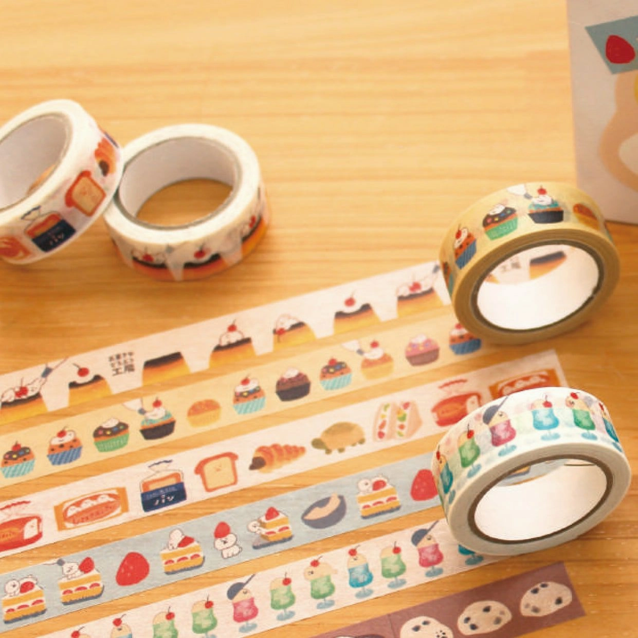 Sweets Animal Workshop Washi Tape Pudding multipack