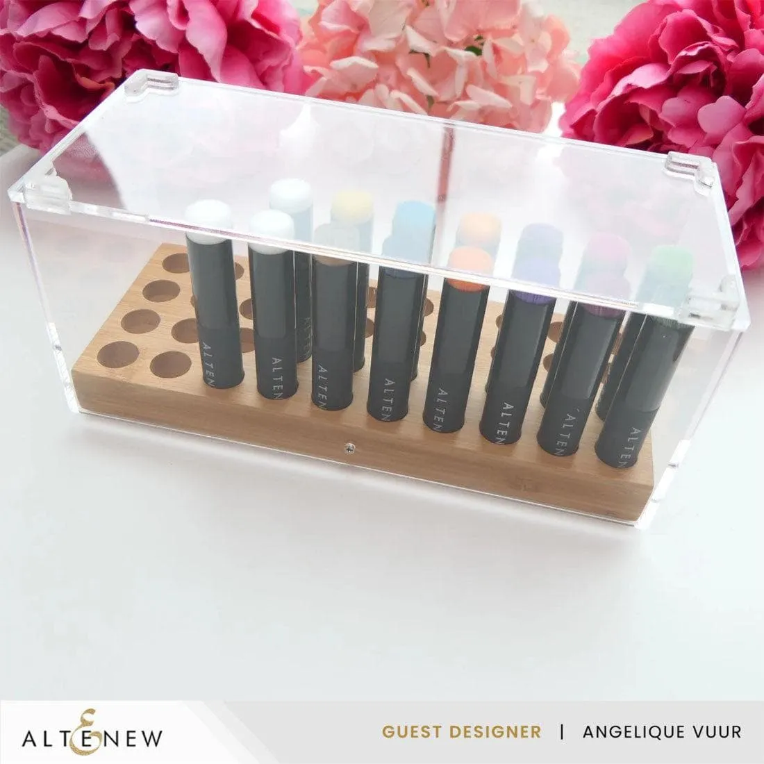 Crafter'S Showcase Mini Blending Brush Storage springloaded wrapped