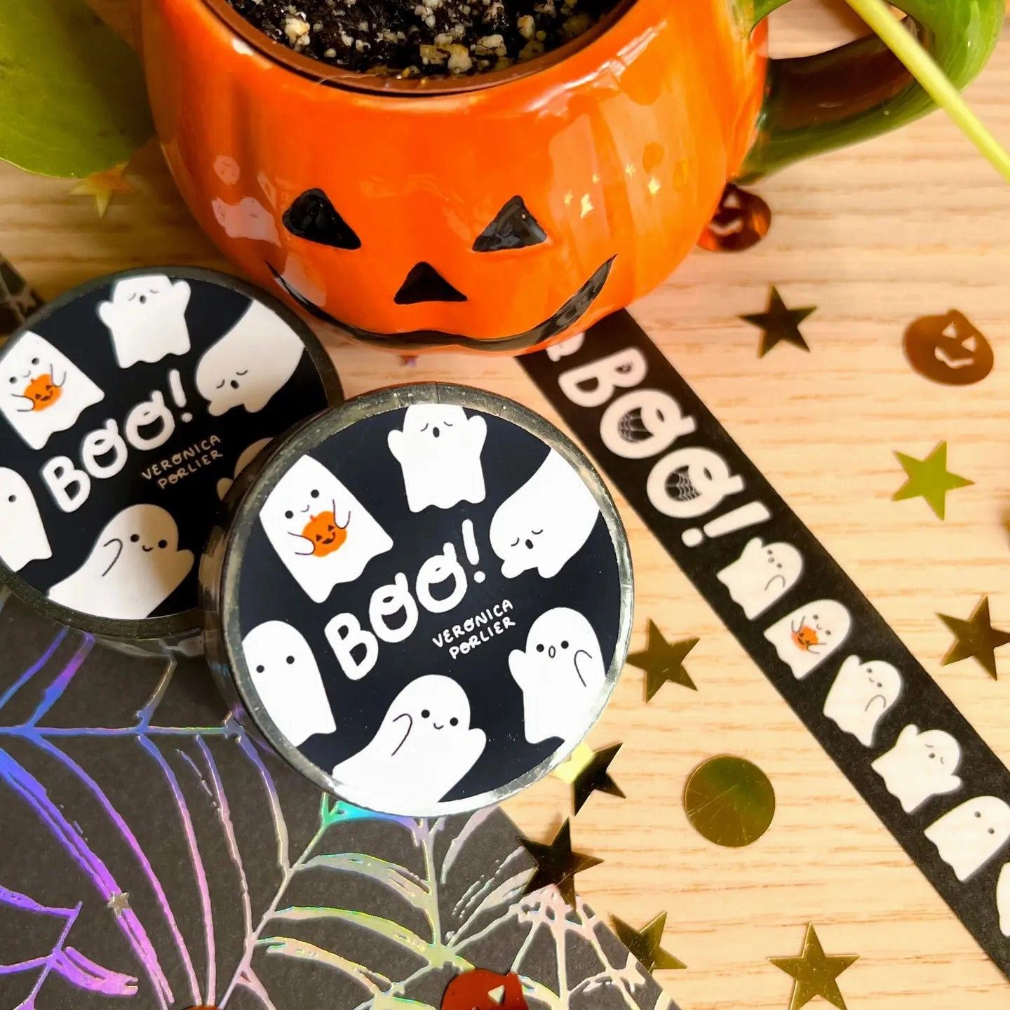 Boo! Ghost Washi Tape locking mini