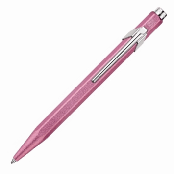 refined boxed Caran D'Ache 849 Colormat-X Pink Ballpoint Pen