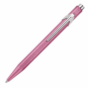 refined boxed Caran D'Ache 849 Colormat-X Pink Ballpoint Pen