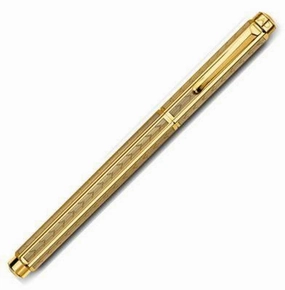 exclusive Caran D'Ache Ecridor Chevron Gilded Rollerball Pen