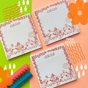 Cute Doodle Sticky Notes flat bestselling