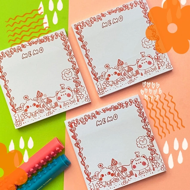 Cute Doodle Sticky Notes flat bestselling