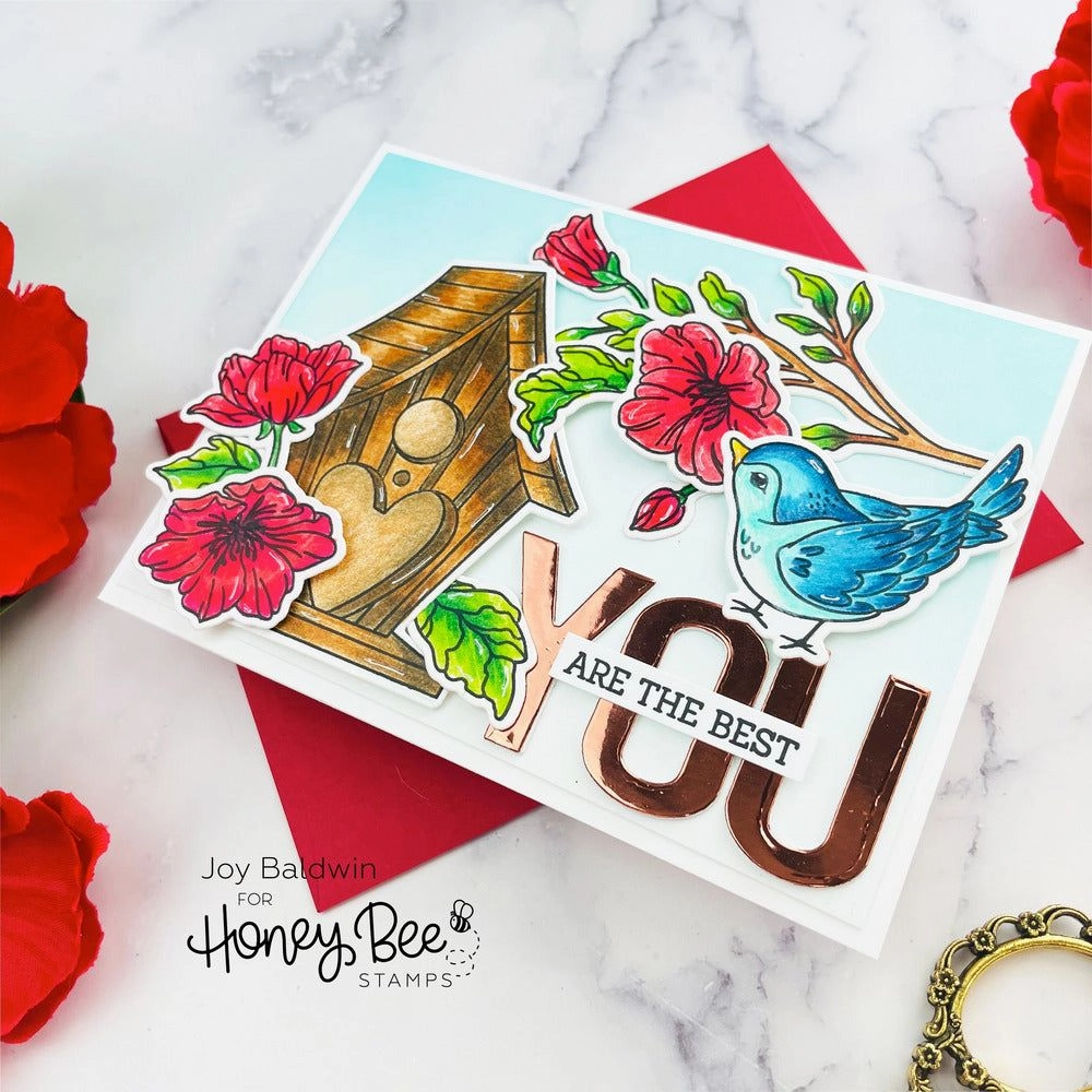 earthy loose Love Is In The Air - 6X6 Stamp Set