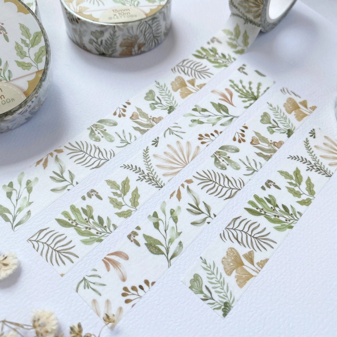 synthetic Wild Leaf Washi Tape