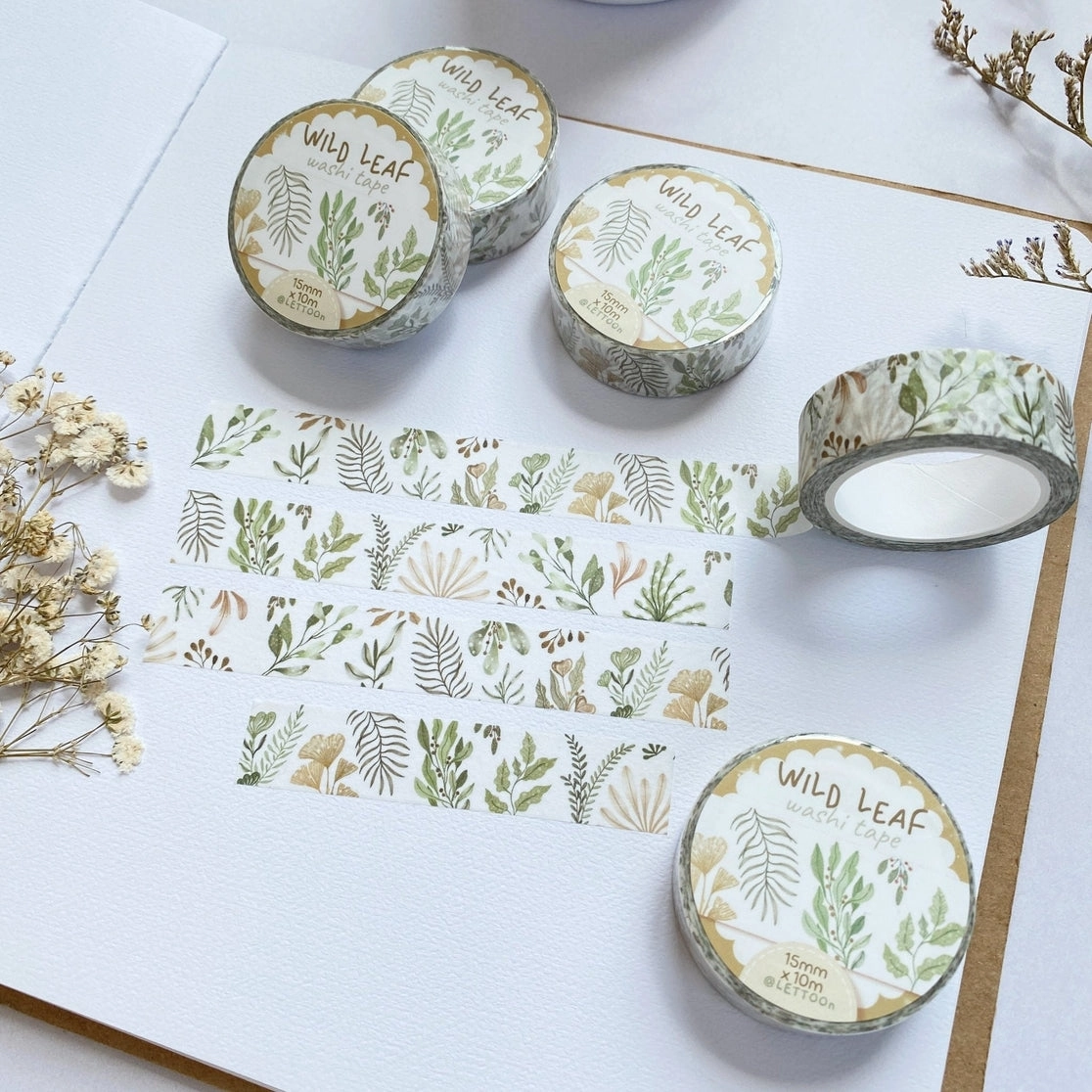 antislip Wild Leaf Washi Tape